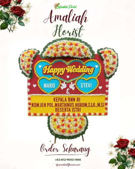 Papan Bunga Pernikahan Segaran